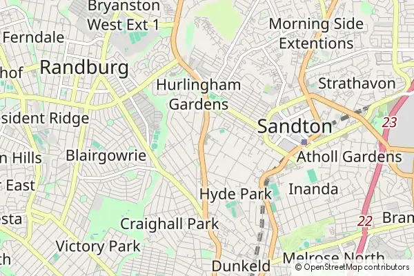 Mapa Sandton