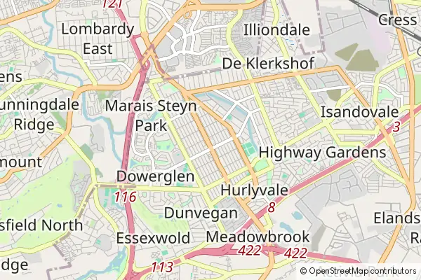 Mapa Edenvale