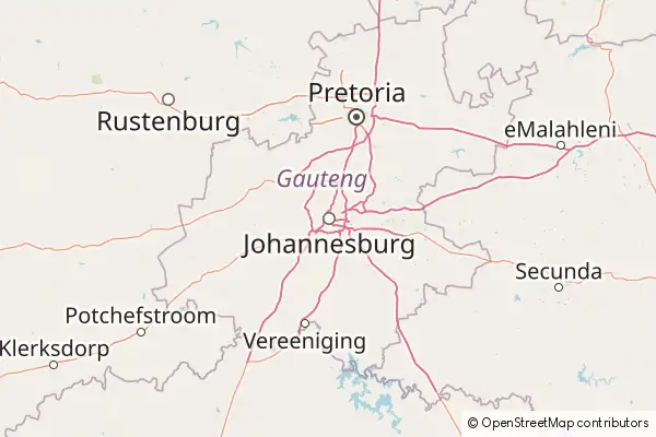 Mapa Johannesburg