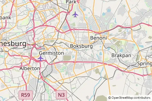 Mapa Boksburg