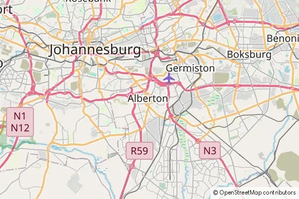 Mapa Alberton