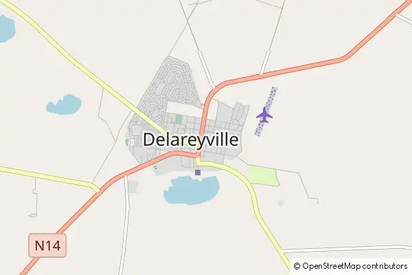 Mapa Delareyville