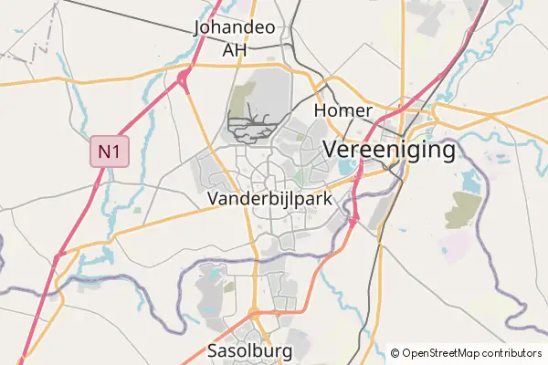 Mapa Vanderbijlpark