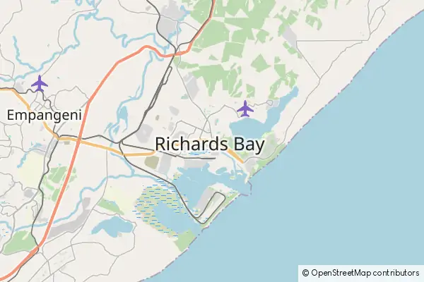 Mapa Richards Bay