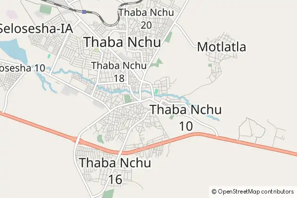 Mapa Thaba Nchu