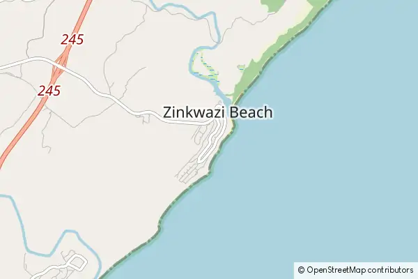 Mapa Zinkwazi Beach