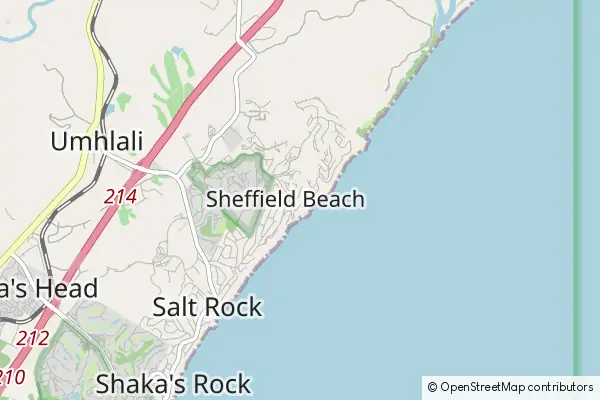 Mapa Sheffield Beach