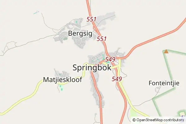 Mapa Springbok