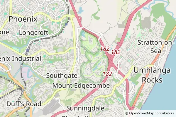 Mapa Mount Edgecombe