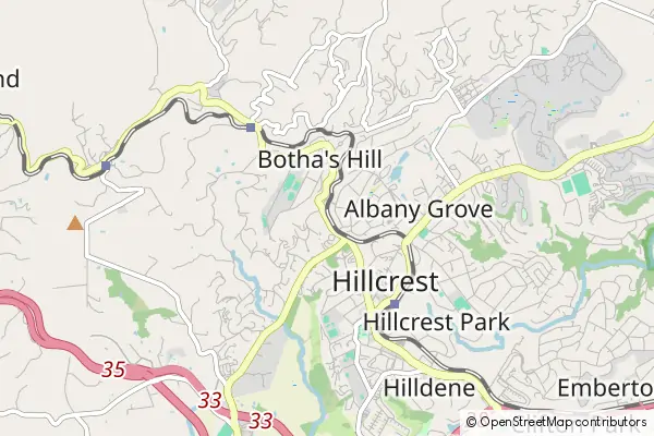 Mapa Hillcrest