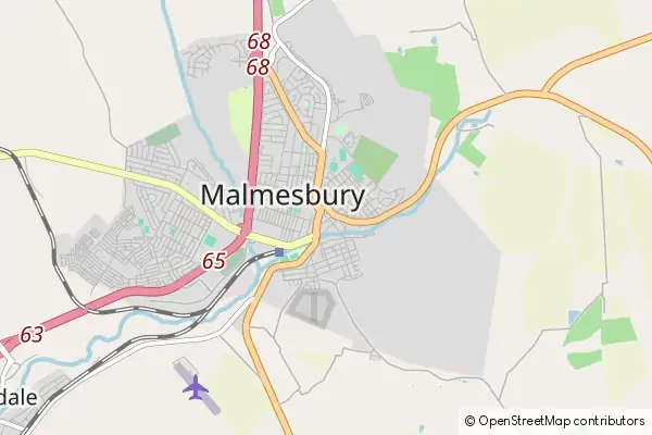 Mapa Malmesbury