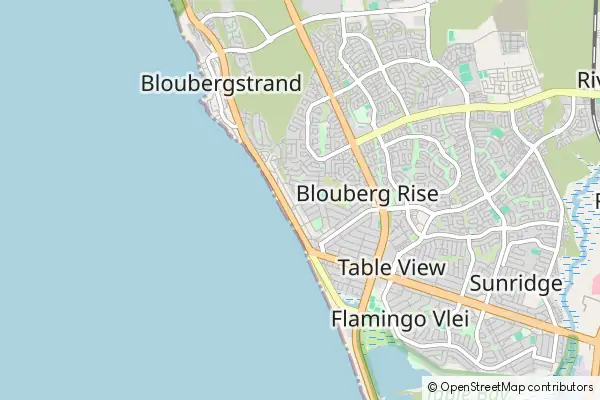 Mapa Bloubergstrand