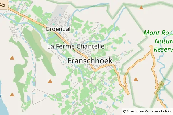 Mapa Franschhoek