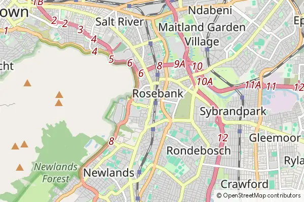 Mapa Rosebank