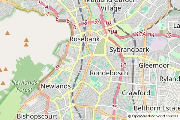 Mapa Rondebosch