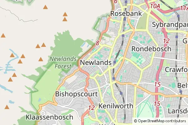 Mapa Newlands