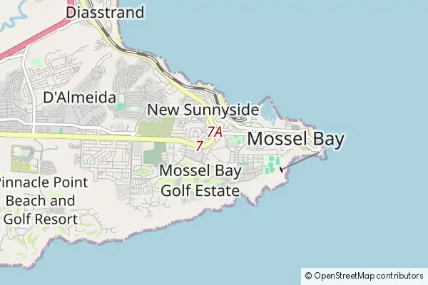Mapa Mossel Bay